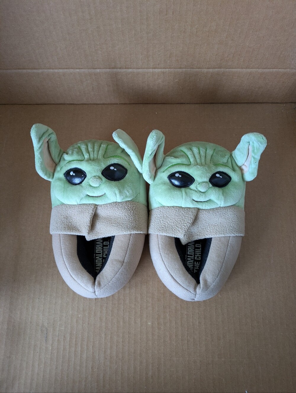Slippers Baby Yoda Star Wars The Child (Grogu) Green and Tan Kids Slippers
